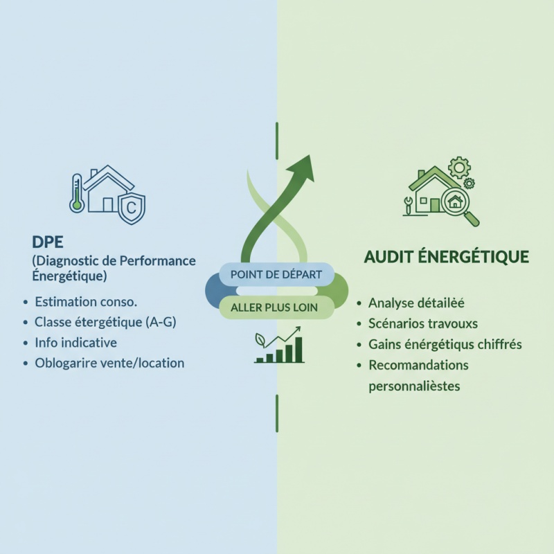 différence DPE audit énergétique - Différence entre DPE et Audit Énergétique : Comparatif Complet