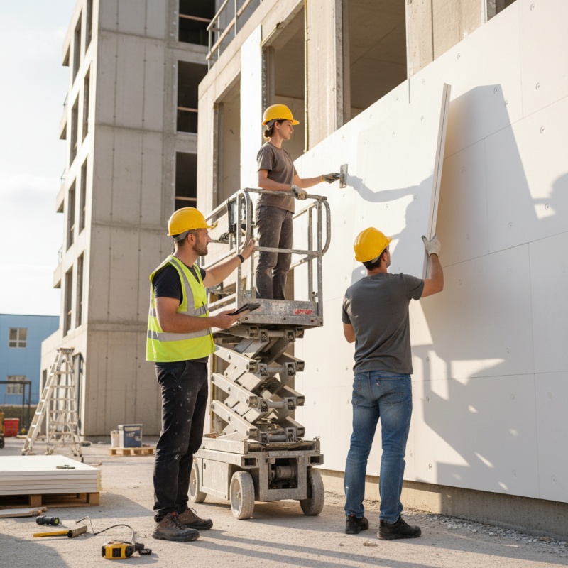 Maître d'œuvre en rénovation énergétique supervisant la pose d'une isolation thermique par l'extérieur.