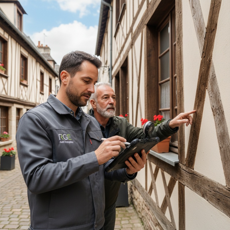 Technicien RGE réalisant un audit énergétique pour Mon Accompagnateur Rénov à Bourges