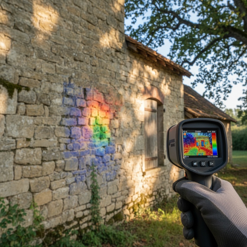 Utilisation d'une caméra thermique lors d'un audit énergétique en Indre-et-Loire