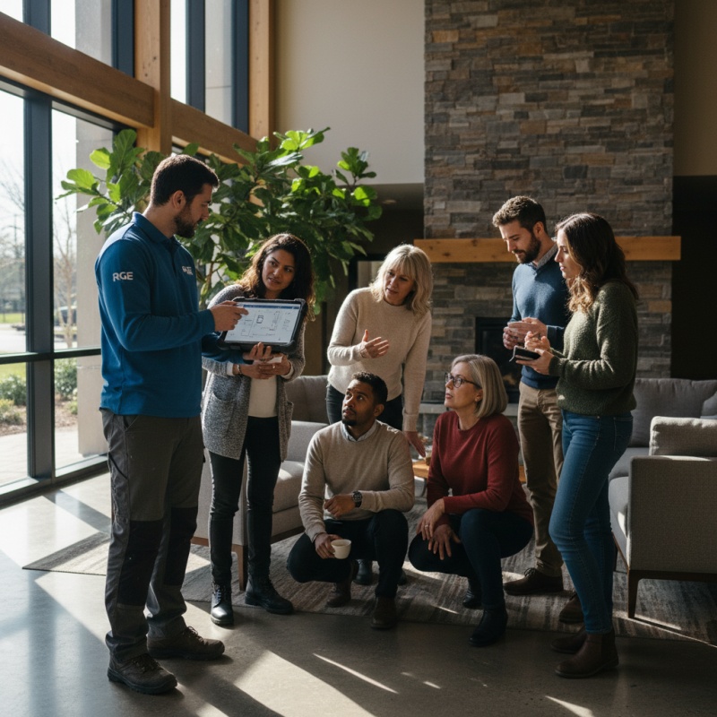Expert RGE présentant un Plan Pluriannuel de Travaux à des copropriétaires